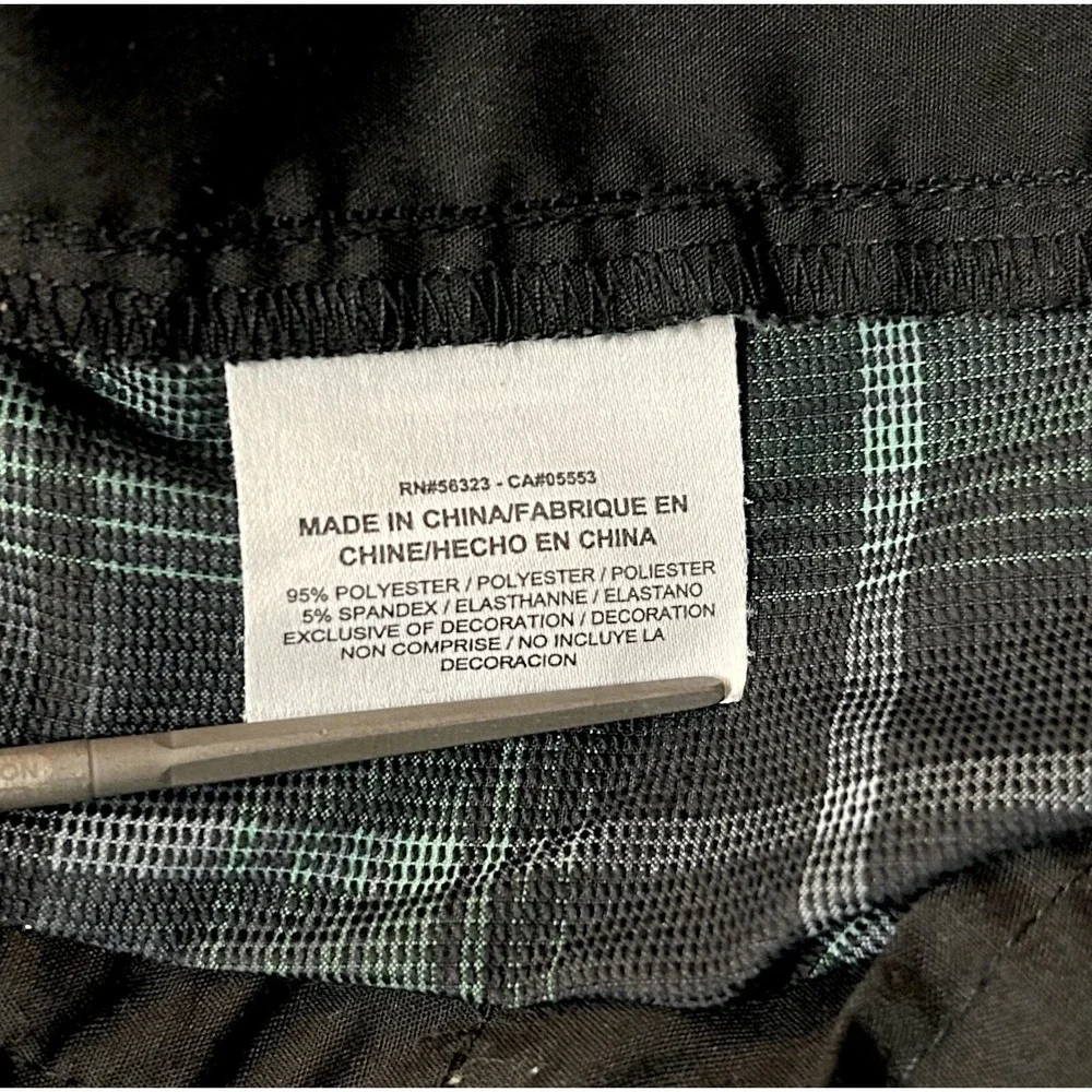 Nike Golf Shorts Mens Size 36 Green Black Plaid Tour Performance 509182-338‎